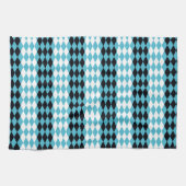 Linge De Cuisine Turquoise, noir, diamants blancs (Horizontal)