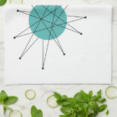 Linge De Cuisine Turquoise Orange Franciscan Starburst MidCentury (Plié)