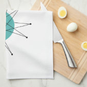 Linge De Cuisine Turquoise Orange Franciscan Starburst MidCentury (Quart Plié)