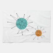 Linge De Cuisine Turquoise Orange Franciscan Starburst MidCentury (Horizontal)