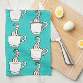 Linge De Cuisine Turquoise Retro Coffee Diner Kitchen Towel Gift (Quart Plié)