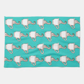 Linge De Cuisine Turquoise Retro Coffee Diner Kitchen Towel Gift (Horizontal)