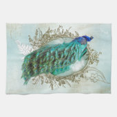 Linge De Cuisine Turquoise Shabby Peacock (Horizontal)