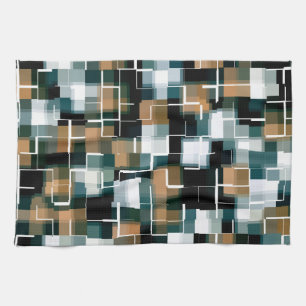 Linge De Cuisine Turquoise tendance orange Brown noir blanc plaid