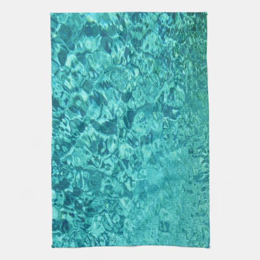 Linge De Cuisine Turquoise Turquoise Abstrait (Vertical)