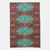 Linge De Cuisine Turquoise Turquoise Orange Rouge Eclectique Ethniq (Vertical)