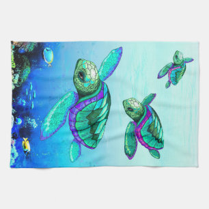 Linge De Cuisine Turtle Lover Sea Turtailles Danse
