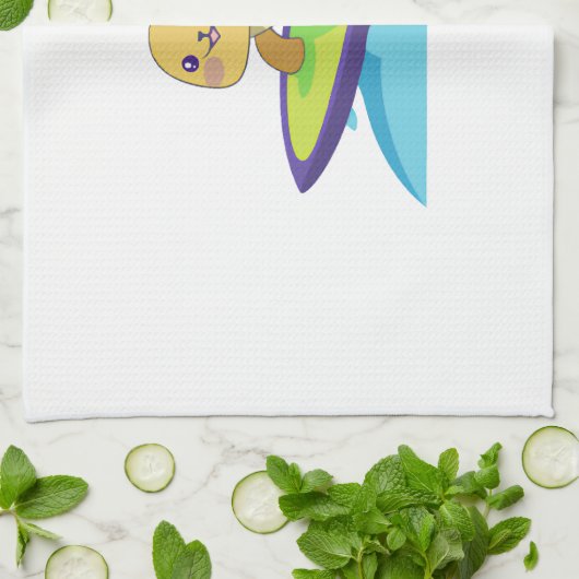 Linge De Cuisine Turtle on surfboard (Plié)