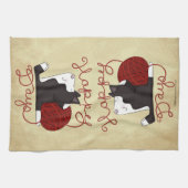 Linge De Cuisine Tuxedo Chat - Jours heureux (Horizontal)