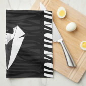 Linge De Cuisine Tuxedo noir/blanc (Quart Plié)