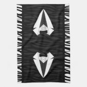 Linge De Cuisine Tuxedo noir/blanc (Vertical)