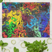 Linge De Cuisine Twirlers colorés Abstraits / (Plié)