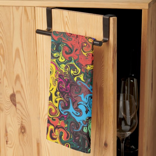 Linge De Cuisine Twirlers colorés Abstraits / (Pliage en tiers)