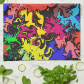 Linge De Cuisine Twirls colorés Abstraits / (Plié)