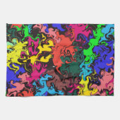 Linge De Cuisine Twirls colorés Abstraits / (Horizontal)