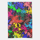 Linge De Cuisine Twirls colorés Abstraits / (Vertical)