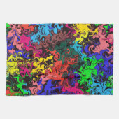 Linge De Cuisine Twirly coloré Abstrait / (Horizontal)
