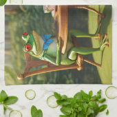 Linge De Cuisine Two frogs having tea (Plié)