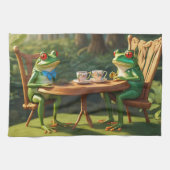 Linge De Cuisine Two frogs having tea (Horizontal)
