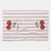 Linge De Cuisine Two Red Cherries Illustration | Cute Fruit Art  (Horizontal)