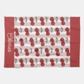 Linge De Cuisine Two Red Cherries Illustration | Cute Fruit Art (Horizontal)