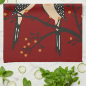 Linge De Cuisine Two Turtle Doves Cut-Out Stencil Retro Style 7 (Plié)