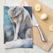 Linge De Cuisine Two Wolves in Winter (Quart Plié)