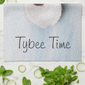 Linge De Cuisine Tybee Island Géorgie Blue Oyster Design (Plié)