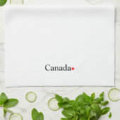 Linge De Cuisine Typographie canadienne avec feuille d'érable rouge (Plié)