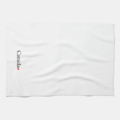 Linge De Cuisine Typographie canadienne avec feuille d'érable rouge (Horizontal)