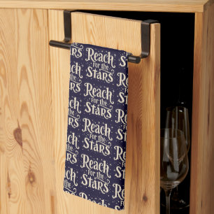 Linge De Cuisine Typographie Céleste « Atteindre les Étoiles »