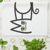 Linge De Cuisine Typographie de chat Miaou (Plié)