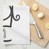 Linge De Cuisine Typographie de chat Miaou (Quart Plié)