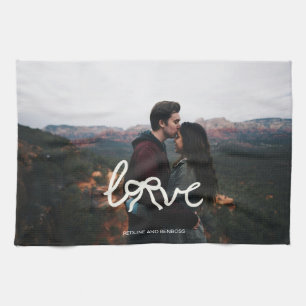 Linge De Cuisine Typographie de l'amour moderne couple photo person