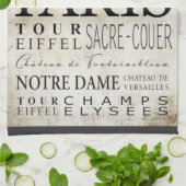 Linge De Cuisine Typographie de Paris - style de souterrain (Plié)