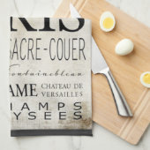 Linge De Cuisine Typographie de Paris - style de souterrain (Quart Plié)