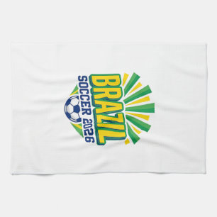 Linge De Cuisine Typographie de pays gras football Brésil 2026