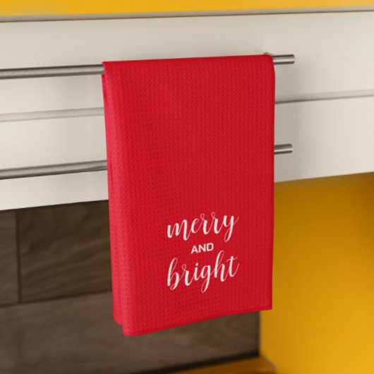 Linge De Cuisine Typographie Merry Et Bright
