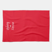 Linge De Cuisine Typographie Merry Et Bright (Horizontal)