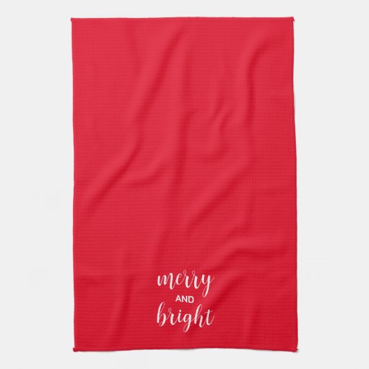 Linge De Cuisine Typographie Merry Et Bright (Vertical)