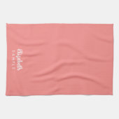 Linge De Cuisine Typographie moderne élégante Nom Best Peach Modèle (Horizontal)