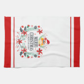Linge De Cuisine Typographie moderne Joyeux Noël Chouette (Horizontal)