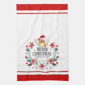 Linge De Cuisine Typographie moderne Joyeux Noël Chouette (Vertical)