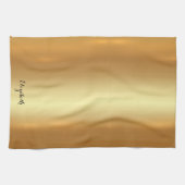 Linge De Cuisine Typography Script Name Elegant Black And Gold (Horizontal)