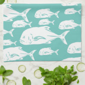 Linge De Cuisine Ulua papio Hawaiian fish school - pêche (Plié)