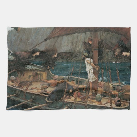Linge De Cuisine Ulysse et les sirènes par John William Waterhouse (Horizontal)