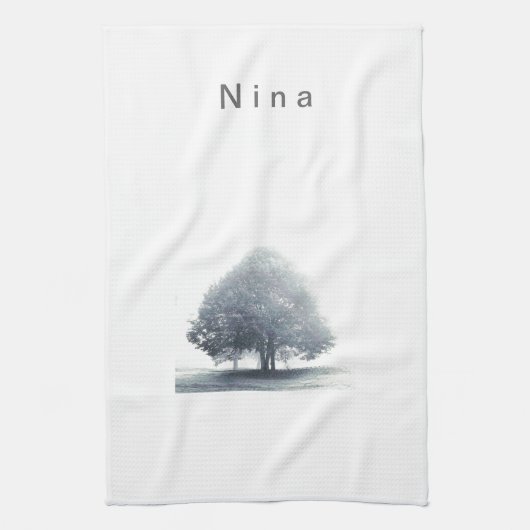 Linge De Cuisine Un arbre dans le brouillard (Vertical)