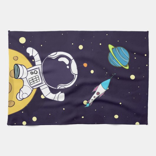 Linge De Cuisine Un astronaute spatial explore l'espace extra-atmos (Horizontal)