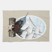 Linge De Cuisine Un bateau pirate (Horizontal)