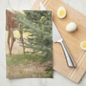 Linge De Cuisine Un cerf solitaire (Quart Plié)